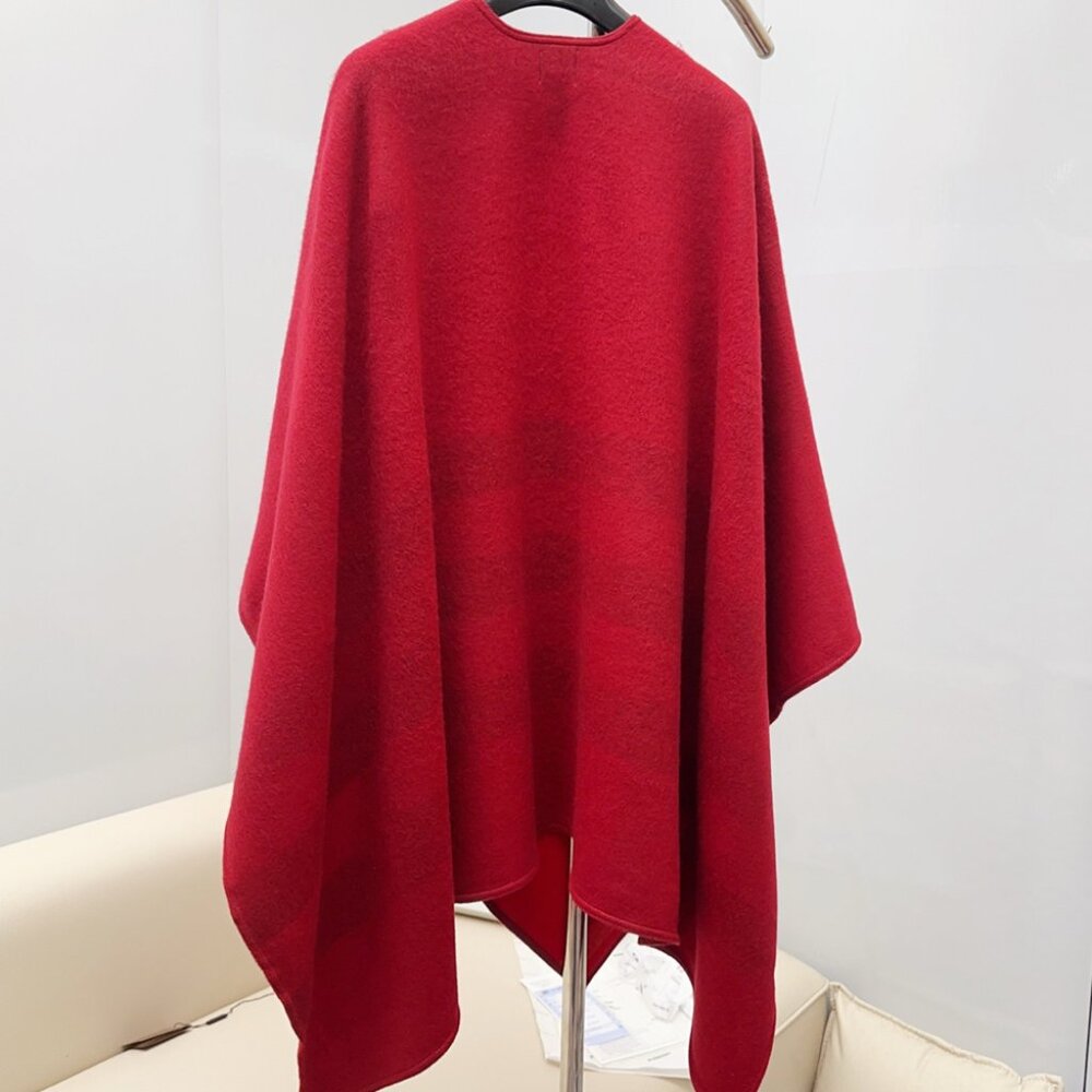 Burberry Reversible Cashmere Poncho Cape & Scarf - Picture 4 of 6